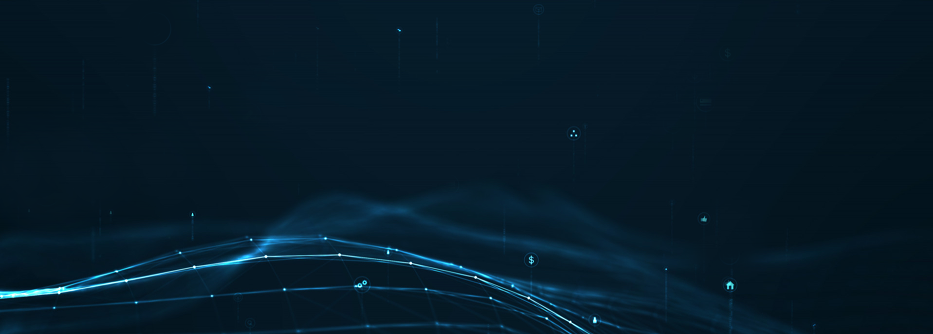 Abstract blue background featuring intersecting lines and scattered dots, creating a modern and dynamic visual effect.