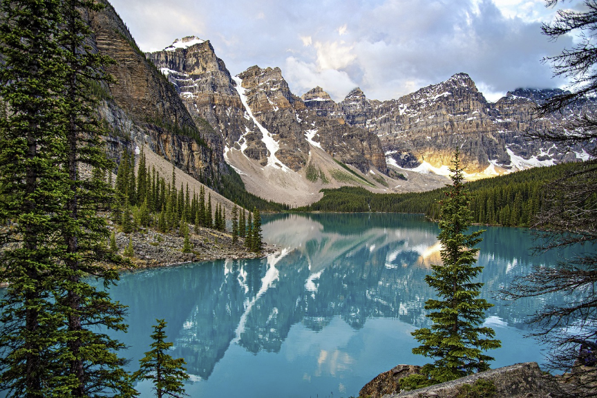 Figure 1: Landscape of a lake and a mountain range.