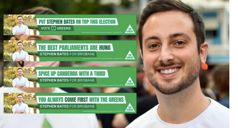 Newly elected MP for Griffith, Stephen Bates, a 29 year old gay retail worker, says he was representative of a large section of the Brisbane electorate. His campaign involved these tongue-in-cheek ads on LBTQI social networking app, Grindr. Source: Facebook (https://m.facebook.com/328907757179690/posts/7618583378212055/?d=n&_rdr)