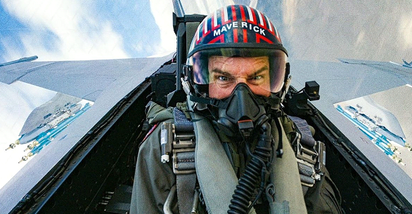 Figure 1: Tom Cruise as Maverick piloting a jet, source (Top Gun Maverick 2022)