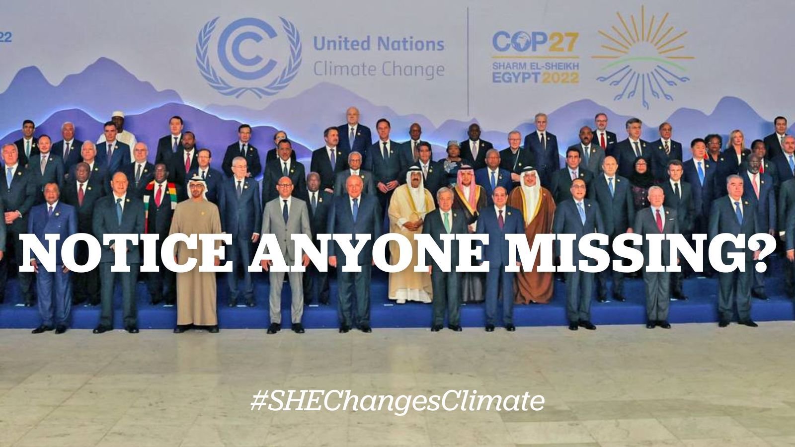 World leaders at COP27. Photo credit: Kate Hampton, Twitter.
