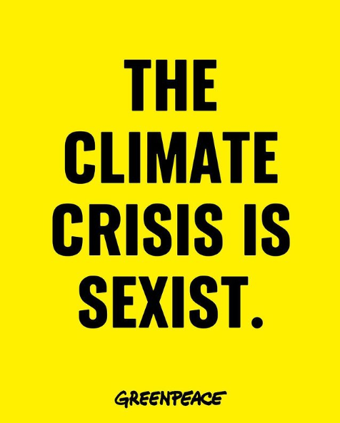 The climate crisis is sexist