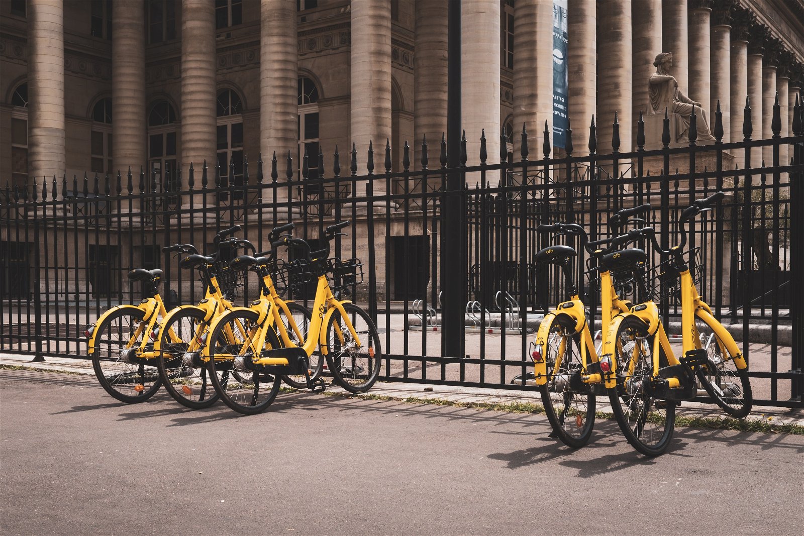 Photo of a row of bicycles