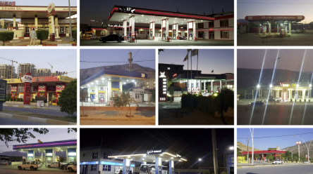 Figure 2: Spoiled for choice: a (very) small selection of the countless petrol stations I encountered in just two weeks.
