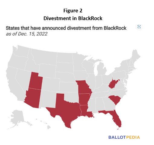 States that have announced divestment from BlackRock