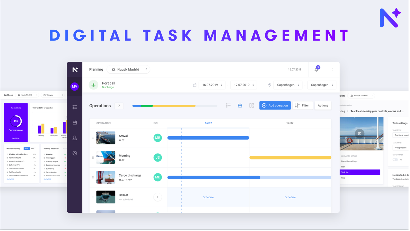 Figure 10: task manager features(Photo Credit: Dendanskemaritimefond)
