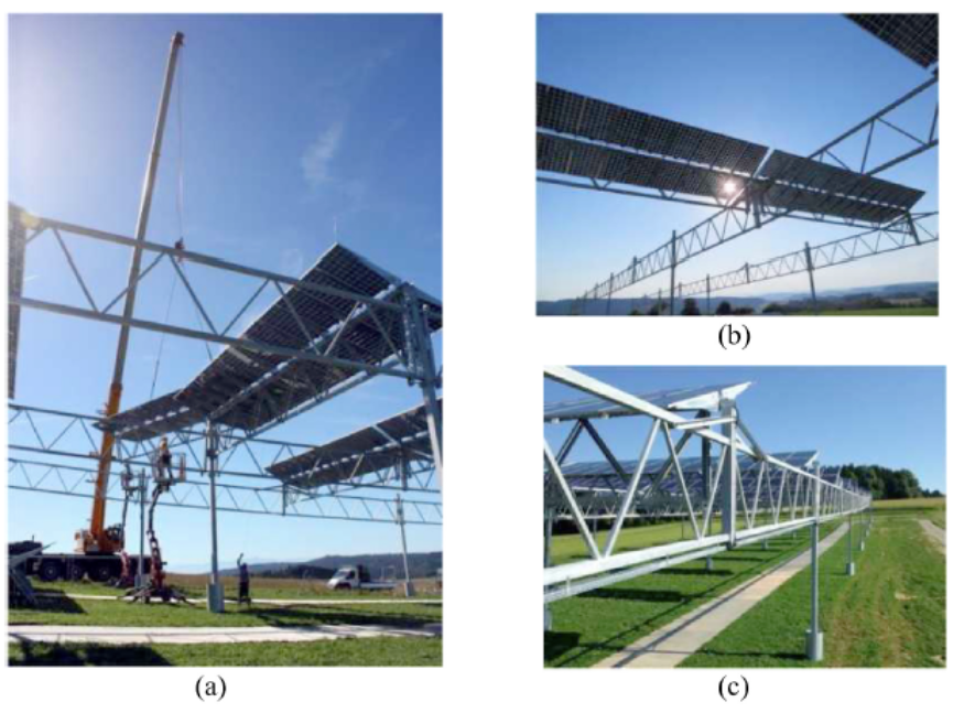 Figure 2: Agrivoltaic system installation at Heggelbach [13]